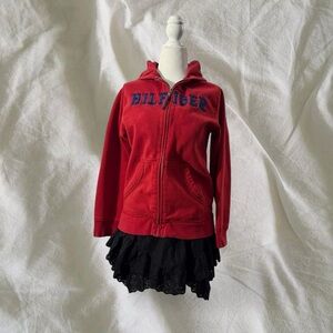 Tommy Hilfiger Red Zip-Up Hoodie